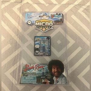 Pop Culture Micro Figures Bob Ross Mini Figure - Light Blue Shirt